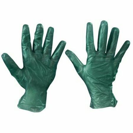 BSC PREFERRED Vinyl Disposable Gloves, Vinyl, L, 100 PK, Green S-15395L